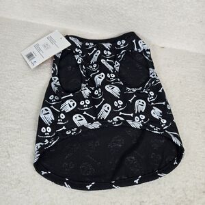 NWT Halloween Pet Apparel T-Shirt Ghouls Ghosts Bones Small Dog Cat Size Small